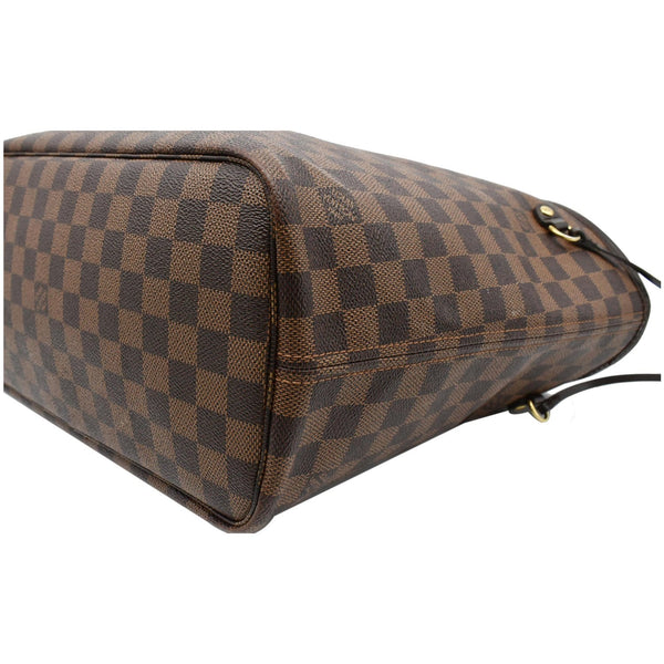 LOUIS VUITTON Neverfull MM Damier Ebene Tote Bag Brown