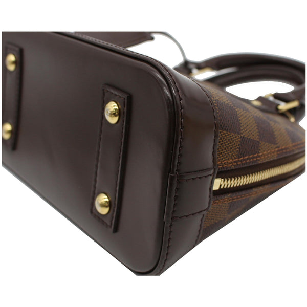 LOUIS VUITTON Alma BB Damier Ebene Satchel Crossbody Bag Brown