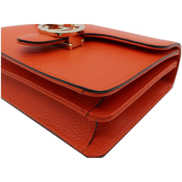 GUCCI Interlocking GG Leather Crossbody Bag Orange 510304