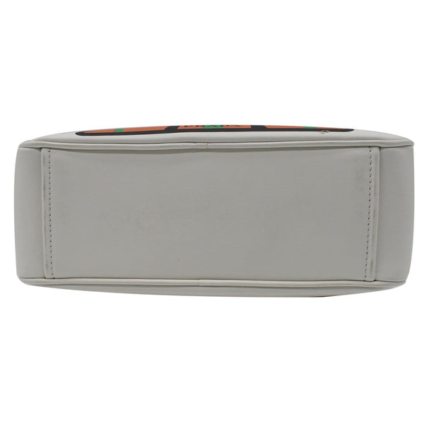 Prada City Palm Tree Print Calfskin Leather Camera Bag bottom