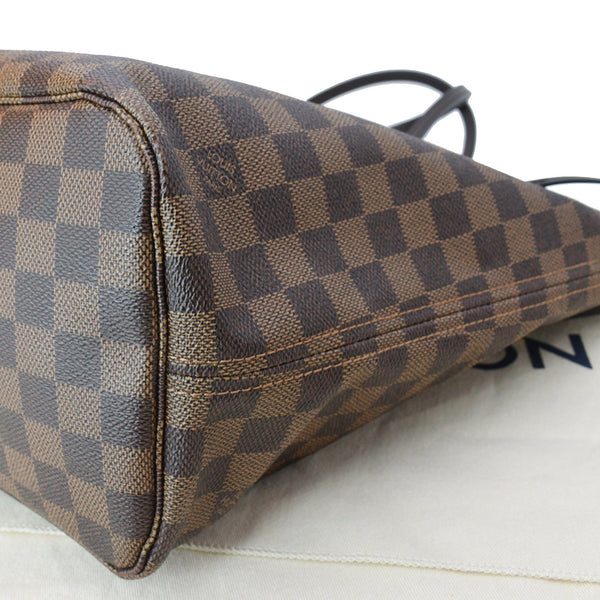 LOUIS VUITTON Neverfull MM Damier Ebene Tote Bag Brown