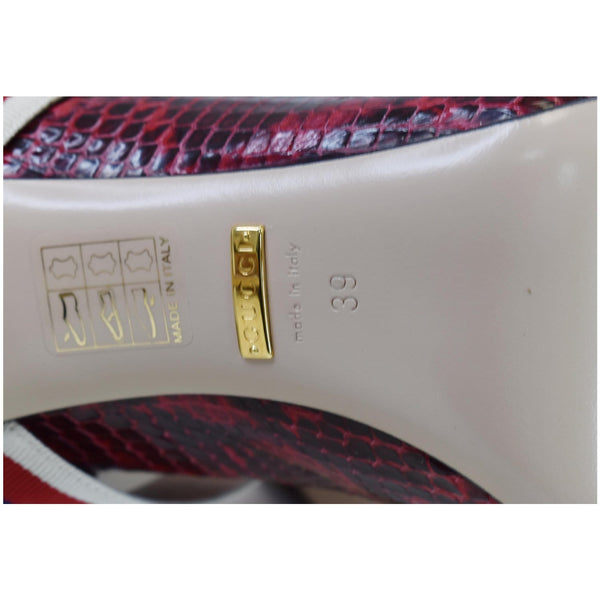 Gucci Sylvie Pumps Python Leather Multicolor size 39