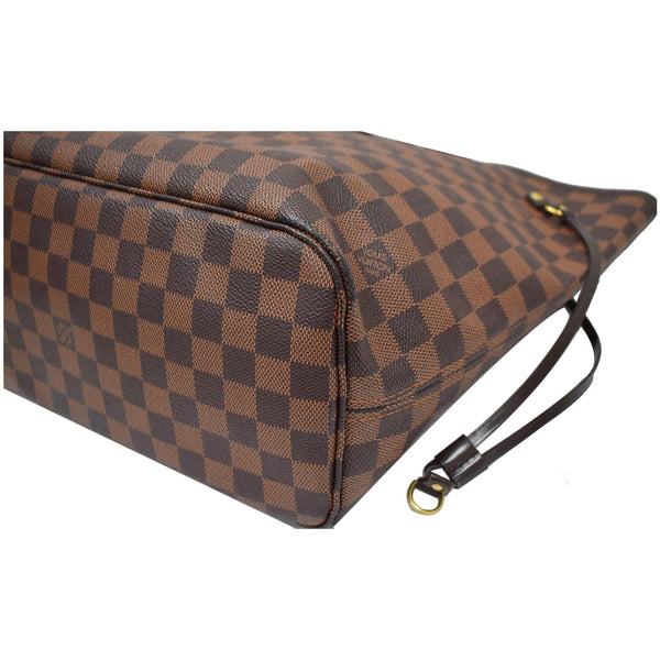 LOUIS VUITTON Neverfull MM Damier Ebene Tote Shoulder Bag Brown