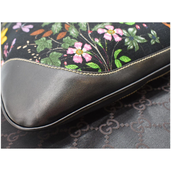Gucci Flora Jackie O Bouvier Floral Printed Canvas Hobo Bag