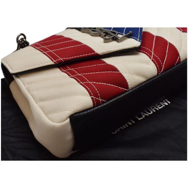YVES SAINT LAURENT Medium American Flag College Flap Bag Multicolor
