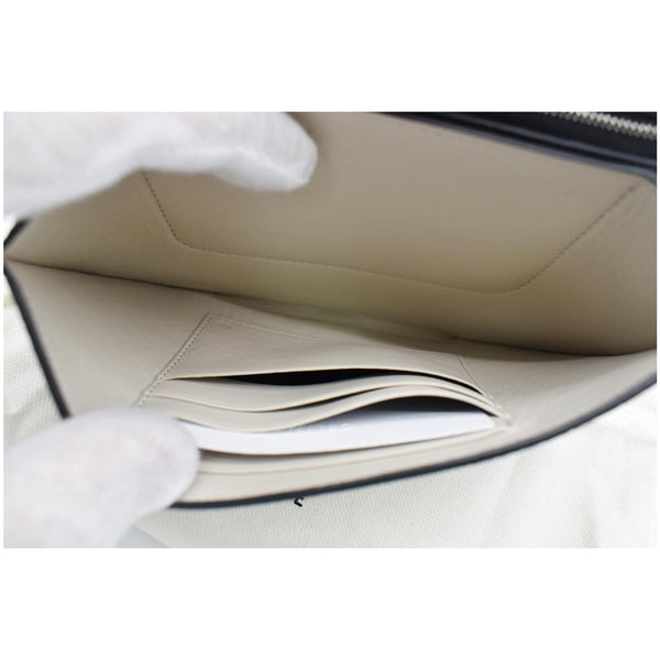 CELINE Grained Leather Strap Clutch Bag Black - Final Sale