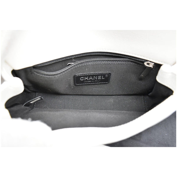 CHANEL My Everything Small Caviar Quilted Leather Flap Shoulder Bag White