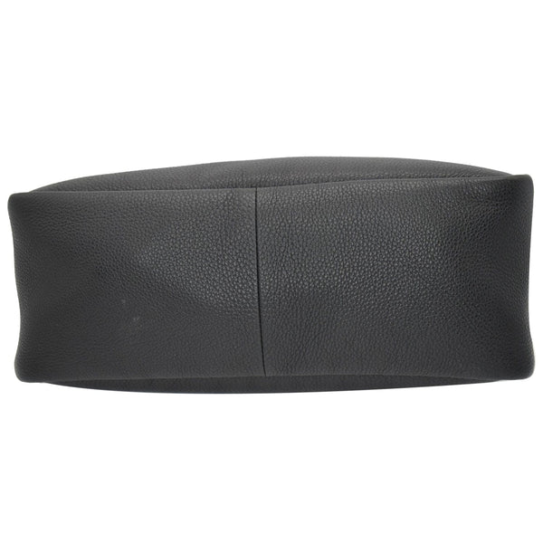 PRADA Flou Large Leather Shoulder Bag Black