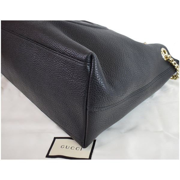 Gucci Medium Soho Chain Leather Bag bottom corner