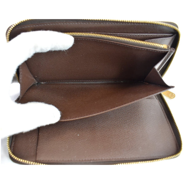 LOUIS VUITTON Zippy Damier Ebene Organizer Wallet Brown