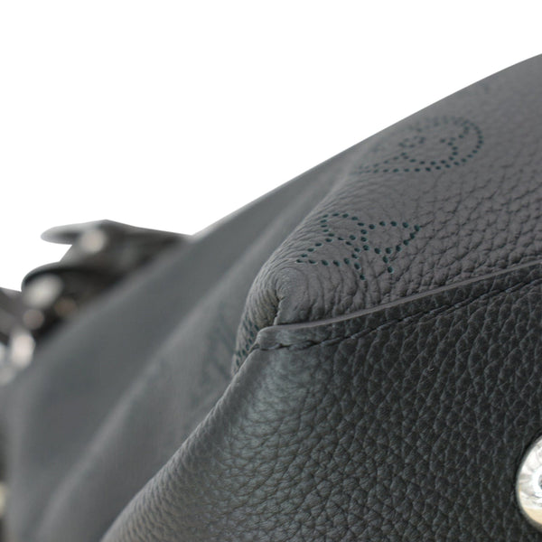 LOUIS VUITTON Beaubourg Mahina Leather Hobo Shoulder Bag Black