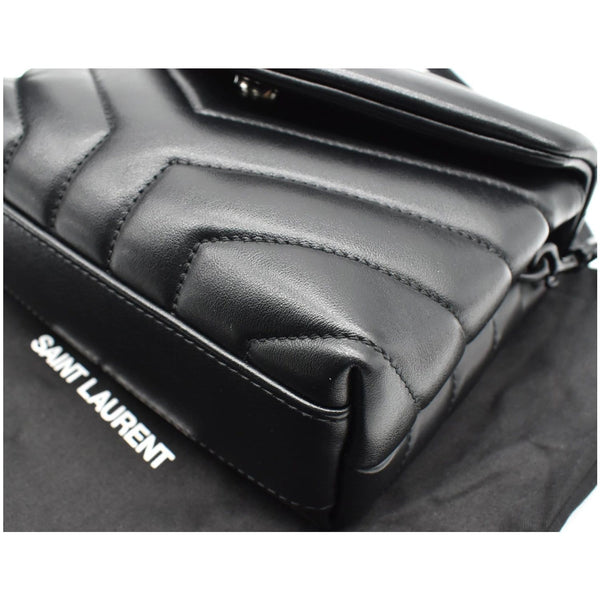 YVES SAINT LAURENT Loulou Toy Matelasse Leather Crossbody Bag Black