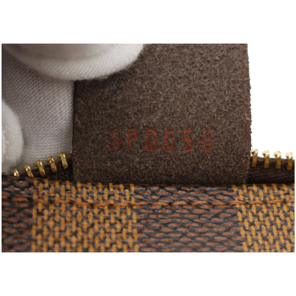 LOUIS VUITTON Trousse Damier Ebene Makeup Pochette Clutch Bag Brown