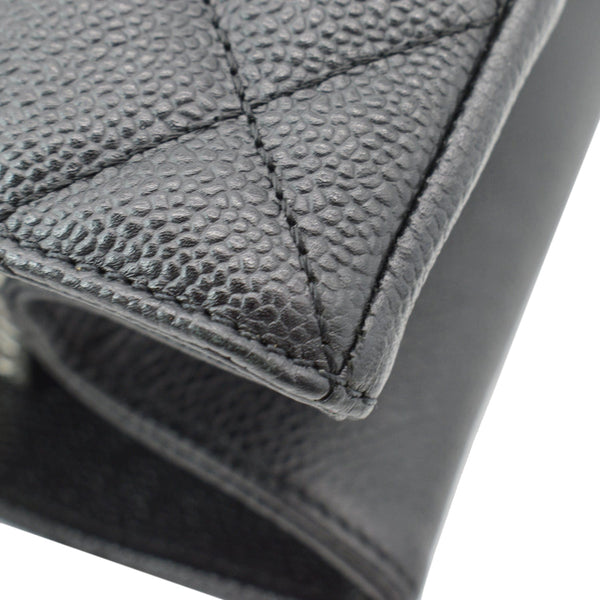 CHANEL XL Grand Quilted Caviar Leather Shopping Tote Bag Black