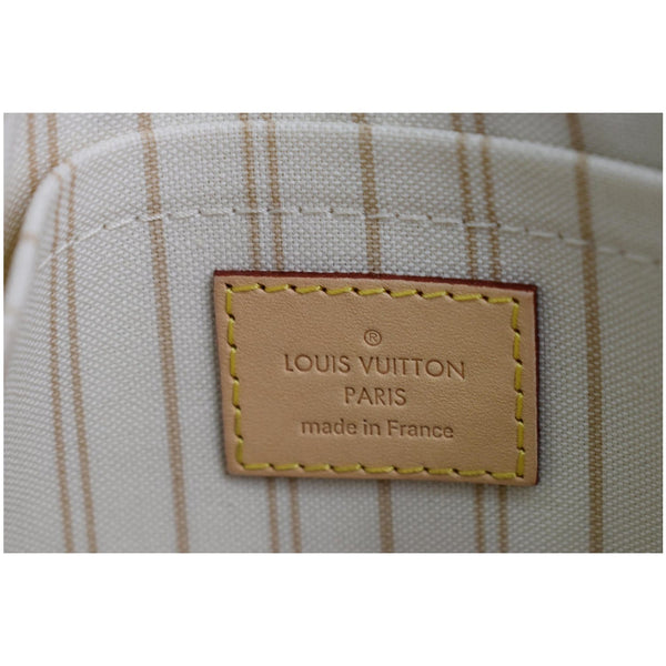 LOUIS VUITTON Neverfull GM Damier Azur Pochette Wristlet Pouch White