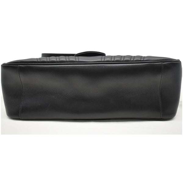 GUCCI GG Marmont Medium Matelasse Leather Top Handle Shoulder Bag Black 498109