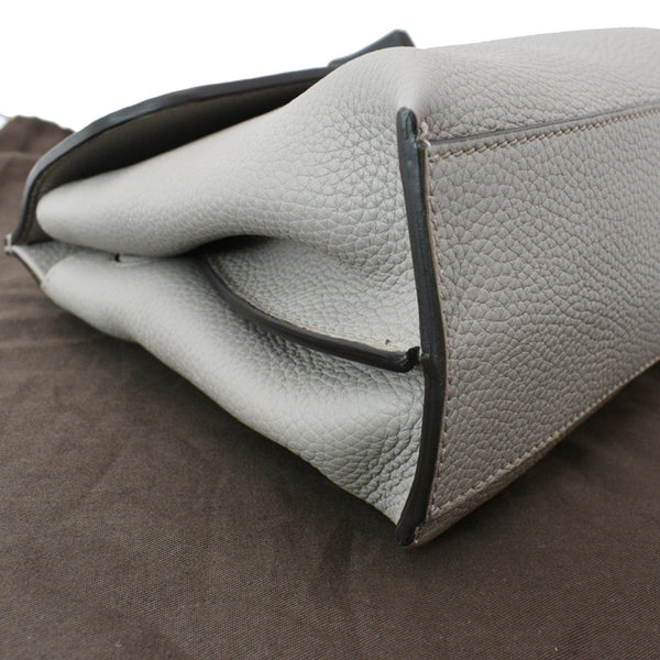 GUCCI Bamboo Daily Small Leather Shoulder Bag Grey 370831