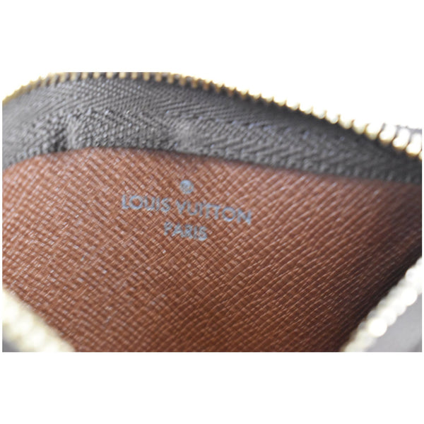 LOUIS VUITTON Pochette Key Cles Monogram Canvas Coin Case Brown