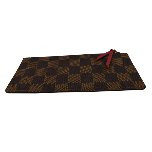 LOUIS VUITTON Felicie Zippered Damier Ebene Insert Pouch Brown