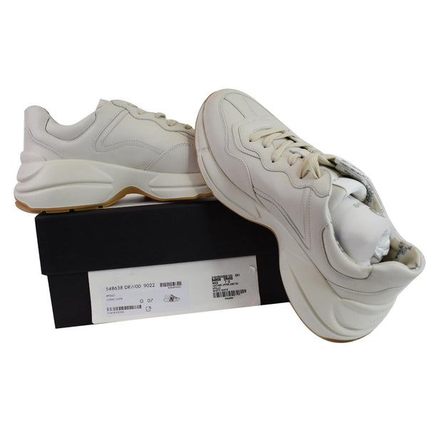 Gucci Rhyton NY Yankees Calfskin Leather Sneakers White - for men