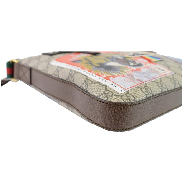 GUCCI Courrier Zip GG Supreme Canvas Messenger Bag Beige 406408