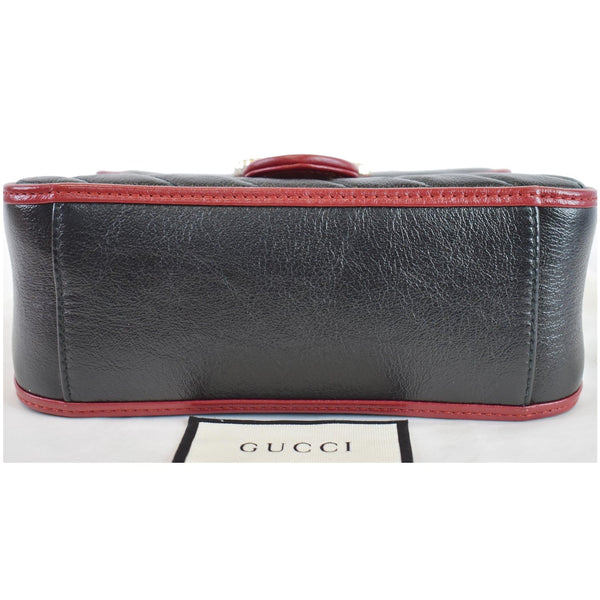 GUCCI GG Marmont Mini Top Handle Shoulder Bag 583571 Black/Cerise