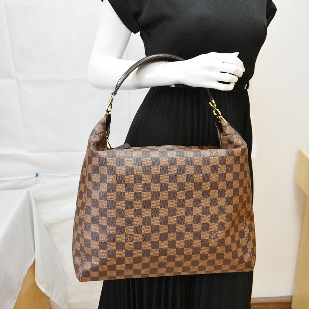 Brown Louis Vuitton Damier Ebene Portobello Crossbody Bag – Designer Revival