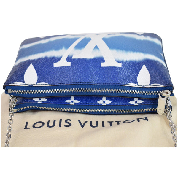 Louis Vuitton Escale Pochette Double Zip Chain Pouch - zip closure
