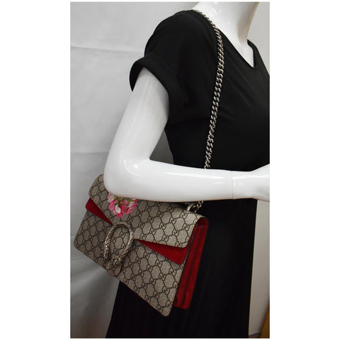 GUCCI Dionysus Small GG Blooms Shoulder Bag Beige 400249