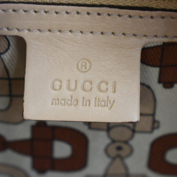 GUCCI Small Britt Guccissima Leather Satchel Bag Beige 170010