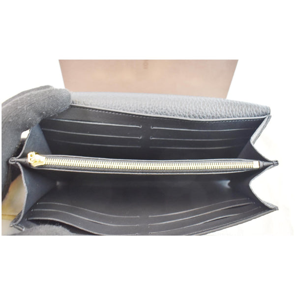 LOUIS VUITTON Capucines Crown Flowers Taurillon Wallet Black