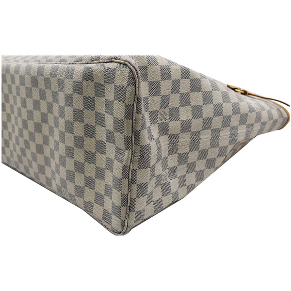 LOUIS VUITTON Neverfull GM Damier Azur Tote Shoulder Bag White