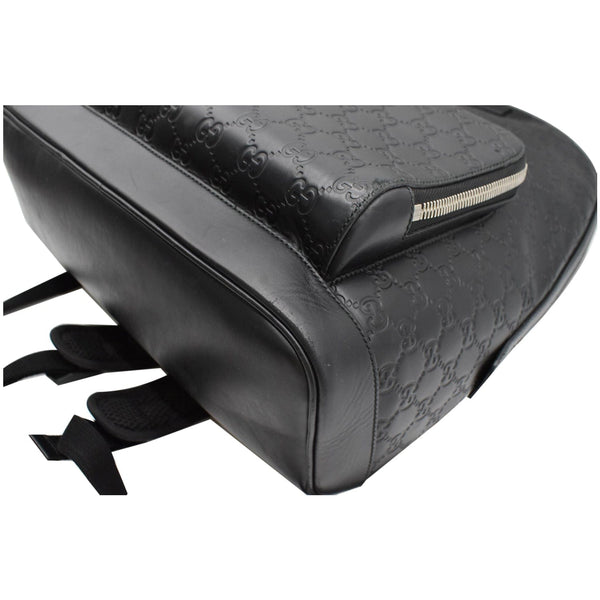 Preowned Gucci GG Signature Leather Backpack Bag Black