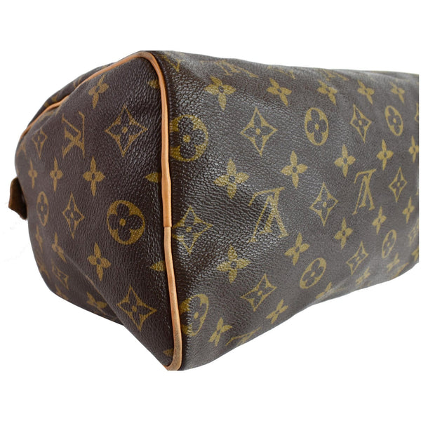 LOUIS VUITTON Speedy 25 Monogram Canvas Satchel Bag Brown