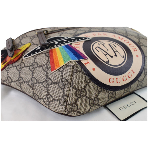 GUCCI Courrier GG Supreme Canvas Belt Waist Bum Bag Beige 529711