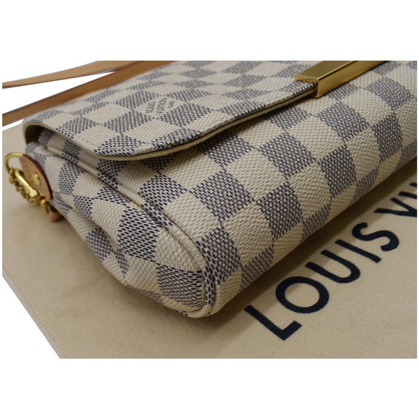 LOUIS VUITTON Favorite MM Damier Azur Crossbody Bag White