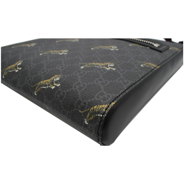 GUCCI Bestiary Tigers GG Supreme Square Messenger Bag Black 474137