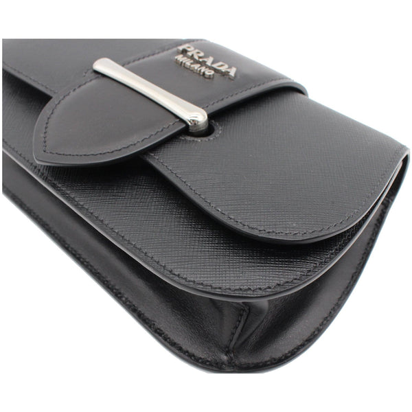 Prada City Sidonie Small Leather Crossbody Bag folded bottom