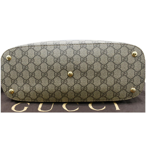 GUCCI Linea A Supreme Coated Canvas Hobo Shoulder Bag Beige 414930