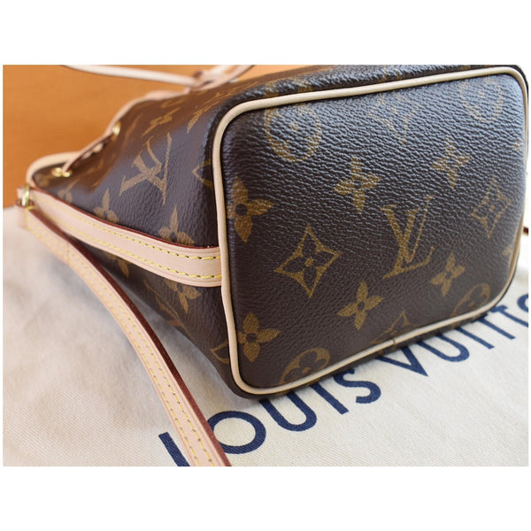 LOUIS VUITTON Nano Noe Monogram Canvas Crossbody Bag Brown