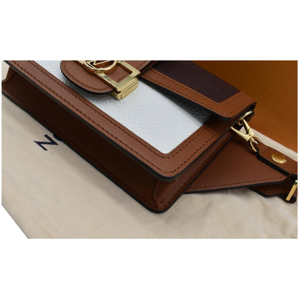 LOUIS VUITTON Dauphine Taurillon Leather Bumbag Blackberry Snow