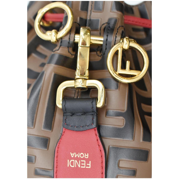 FENDI Mon Tresor Drawstring FF Canvas Bucket Bag Multicolor