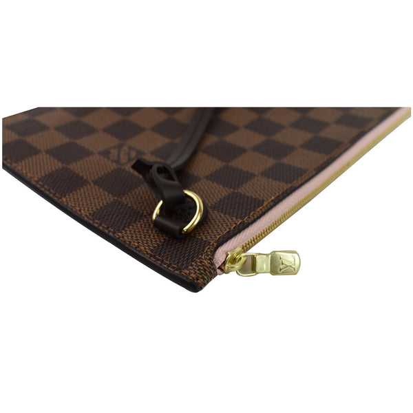 Louis Vuitton Pochette Wristlet Bag Damier Neverfull GM corner view