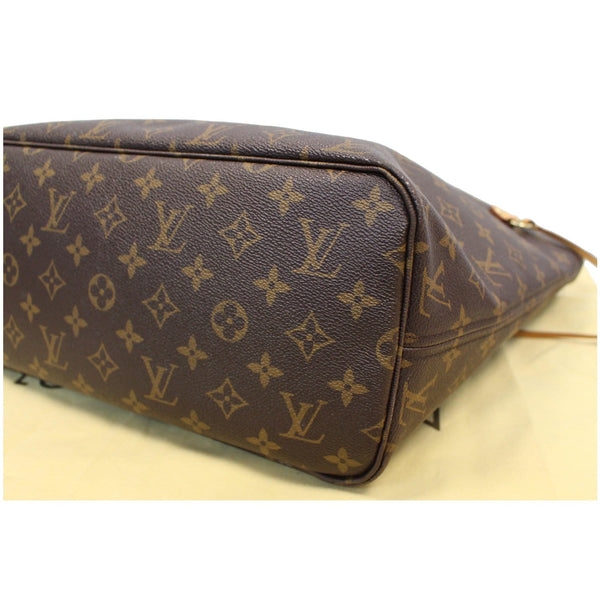 LOUIS VUITTON Neverfull MM Monogram Canvas Tote Shoulder Bag Brown