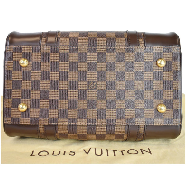 Louis Vuitton Berkeley Damier Ebene Satchel Bag Brown - lv bottom