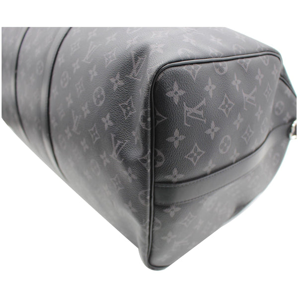 LOUIS VUITTON Keepall 55 Bandouliere Monogram Eclipse Travel Bag Black