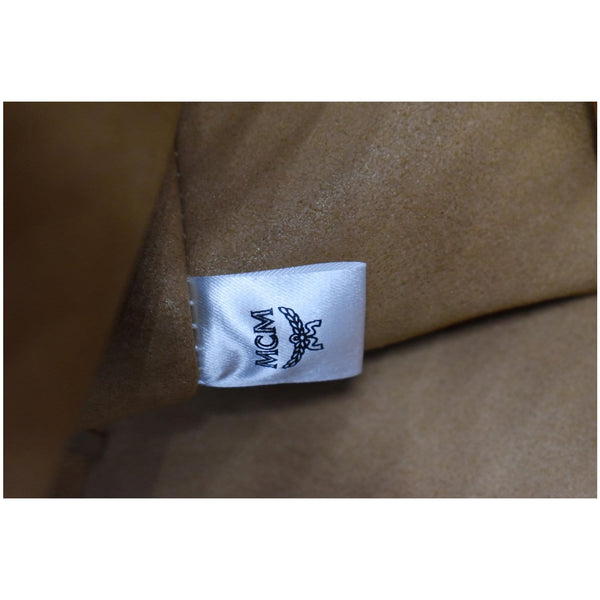 MCM Large Luisa Visetos Monogram Print Shopper Tote Bag Cognac