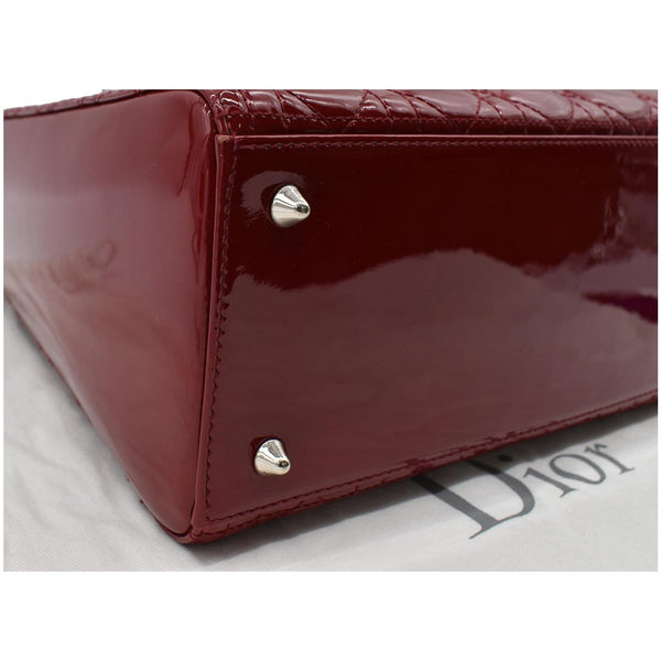 Christian Dior Medium Lady Dior Cannage Patent Leather Bag