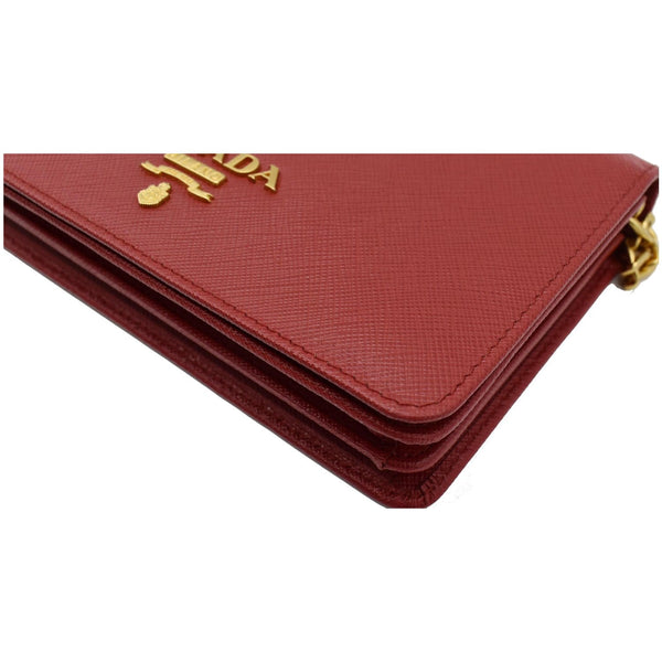 PRADA Saffiano Lux Leather Chain Shoulder Crossbody Bag