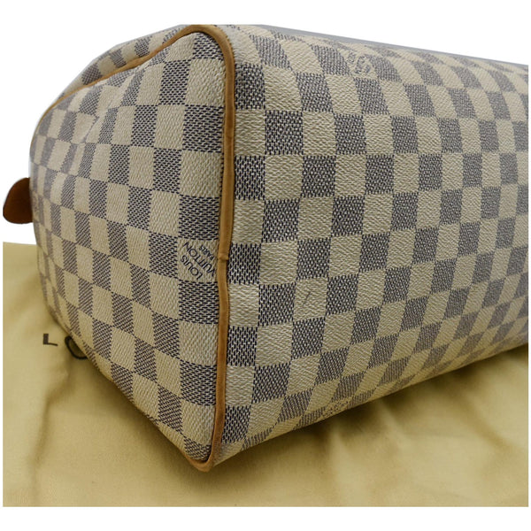 LOUIS VUITTON Speedy 30 Damier Azur Satchel Bag White - Sold